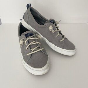 Sperry Women’s Crest Vibe Gray Sneaker Size 8 USA Memory Foam
